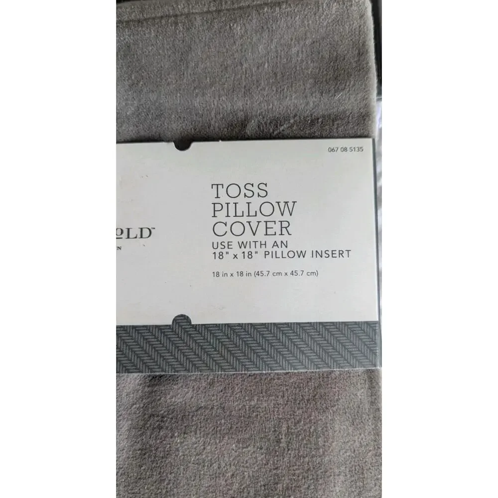 Threshold Toss Pillow Cover Gray 18